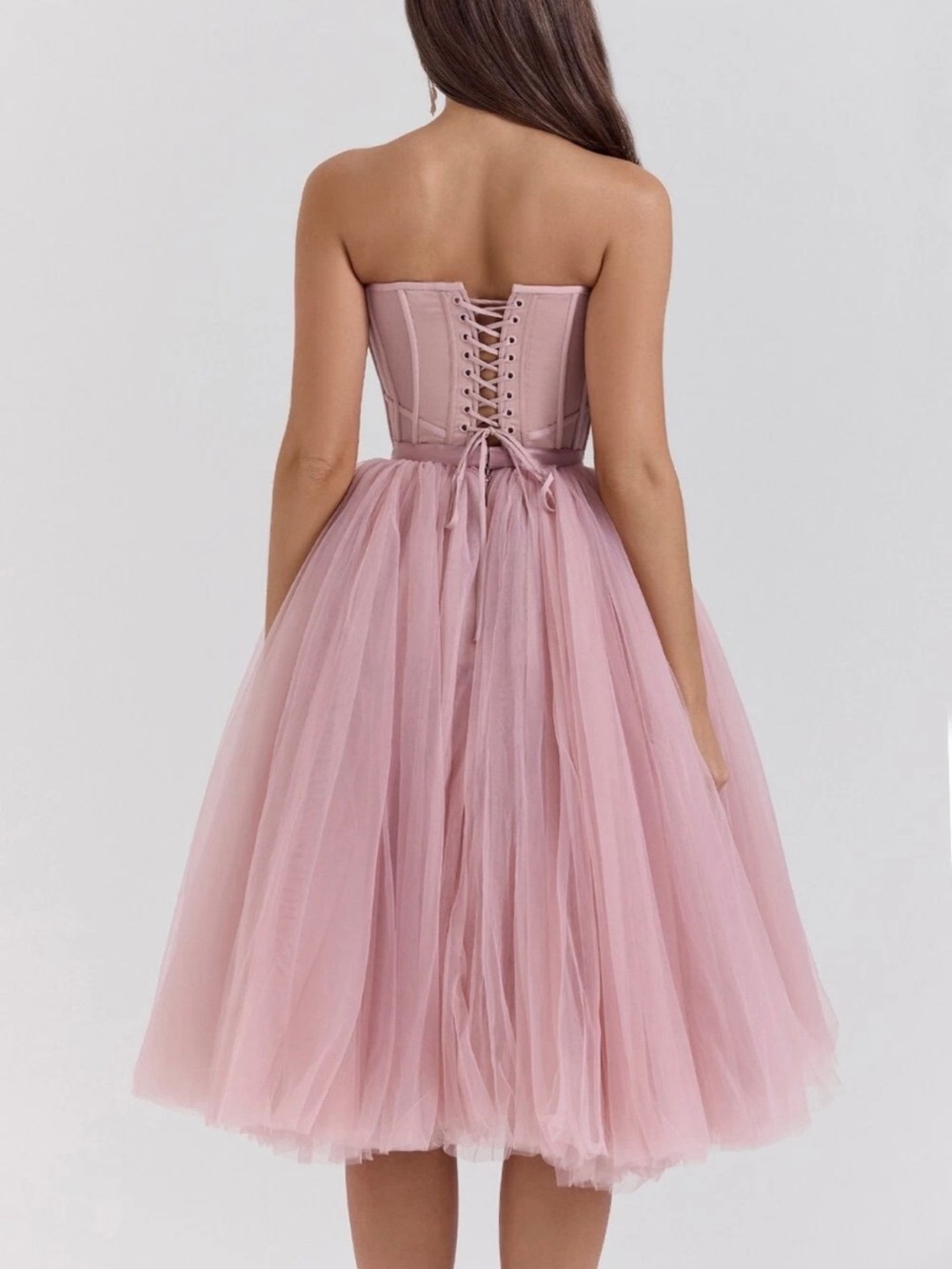 House of CB 'Darling' French
Rose Tulle Midi Dress, size medium - Picture 2 of 7